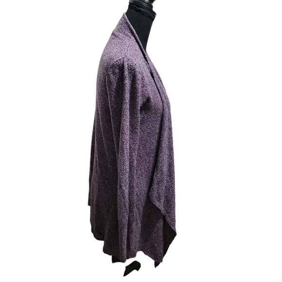 BAREFOOT DREAMS Bamboo CozyChic Lite Purple Calypso Wrap Cardigan, Size S/M - Picture 8 of 8